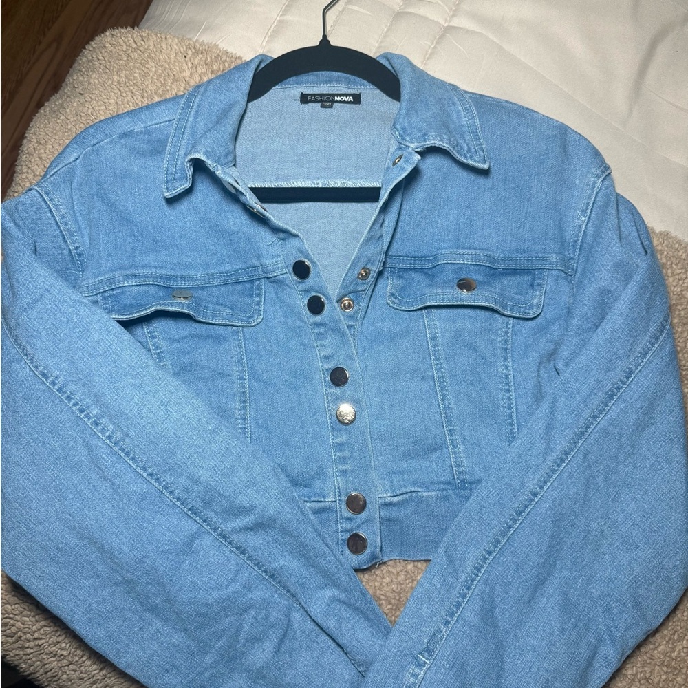 Light Blue Denim Jacket & Skirt